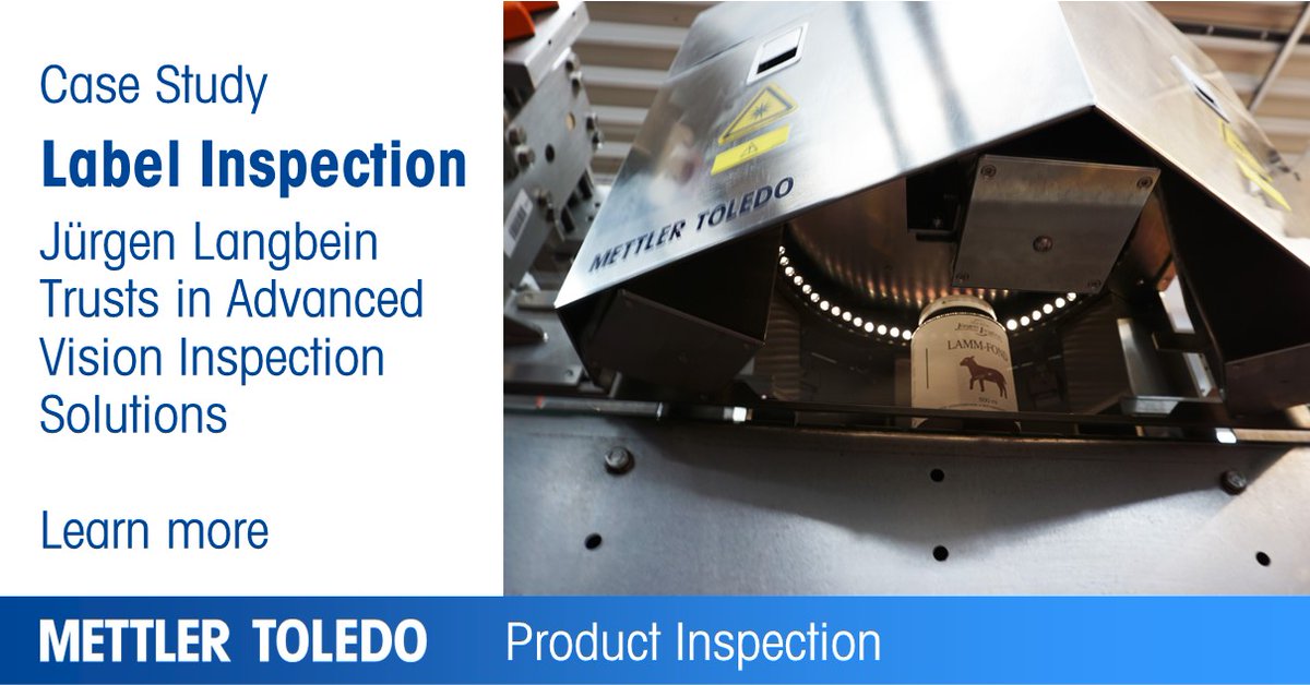 MettlerToledoPI's tweet photo. #CaseStudy | A customer of ours wanted a better label inspection solution that wouldn't slow their production down during their frequent product changeovers. Fortunately for them, we were more than up for the challenge. #labelinspection #qualitycontrol https://t.co/IVh4sYRMua https://t.co/5Qu8PkRyRR