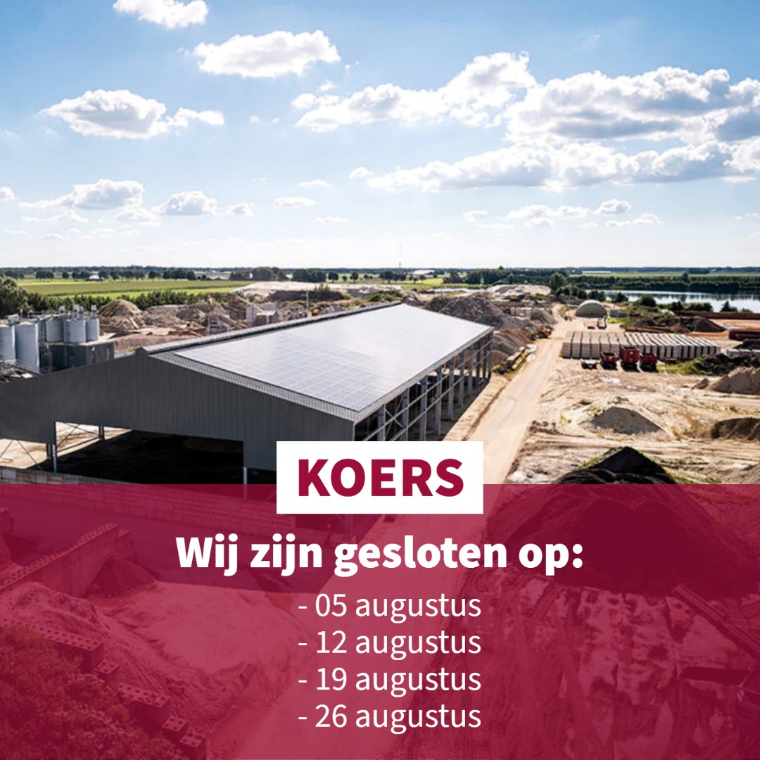 Let op‼️ Aangepaste openingstijden tijdens de Bouwvak! ⛱

📍 Grietmanswijk 5, Bovensmilde

Onderstaande zaterdagen zijn wij gesloten:
▪️ 05 augustus
▪️ 12 augustus
▪️ 19 augustus
▪️ 26 augustus

Fijne vakantie! 😎☀️

#kks #koers #Bovensmilde #Bouwvak #Openingstijden
