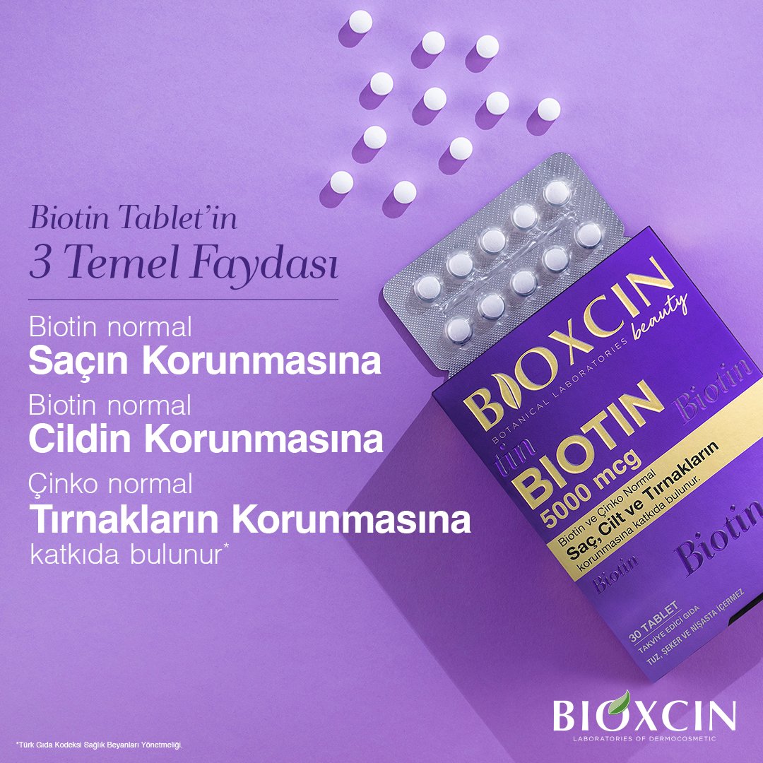 Saç, cilt ve tırnak bakım rutininize Biotin Tablet’i eklediniz mi? 🧖🏻‍♀️
