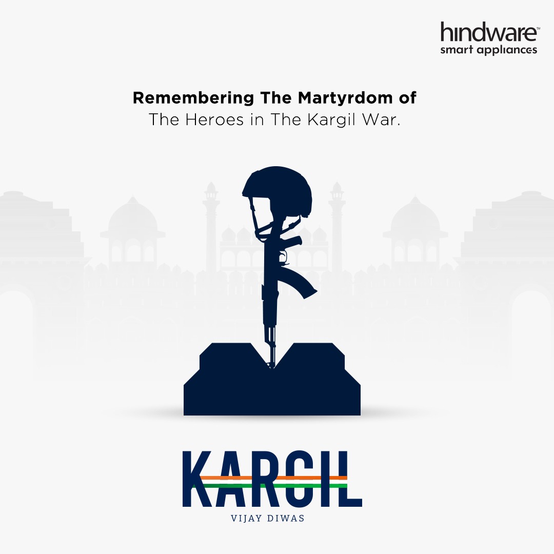 HindwareApp's tweet image. The path of prosperity and nation-building is carved by those who choose a life of valour and sacrifice.

On the occasion of #KargilVijayDiwas, we @HindwareApp  salute the Indian Armed Forces for their service before self 🇮🇳🫡

#Hindware #HindwareSmartAppliances #lotAppliances