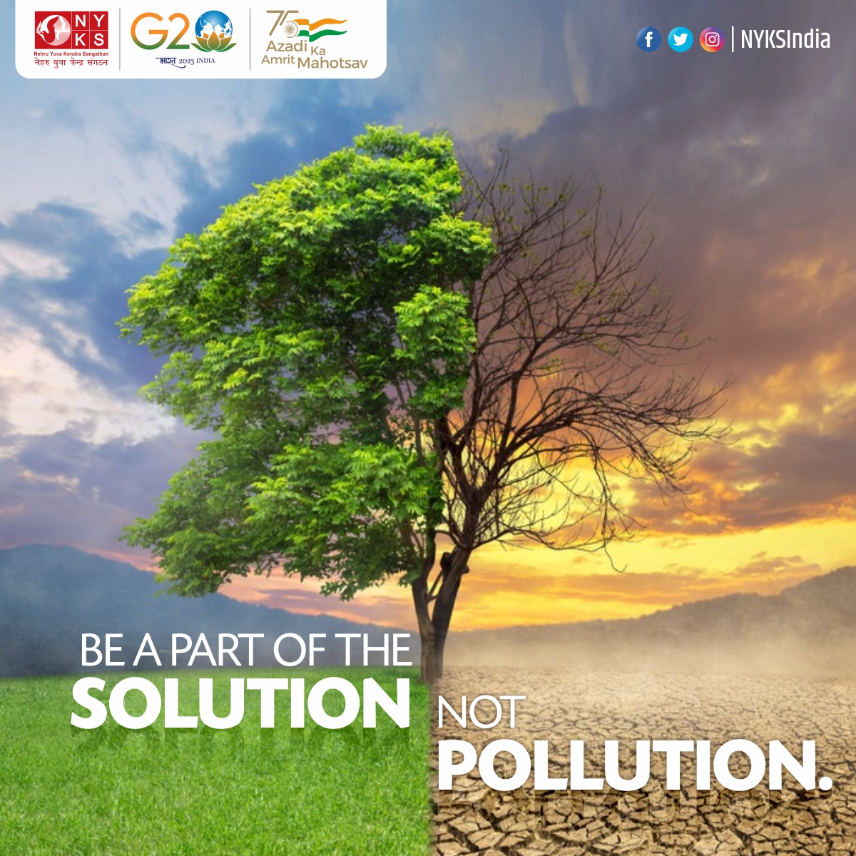 MYBharatHQ's tweet photo. Now is the time for us to take personal responsibility to be part of the solution, instead of contributing to the very real and growing problem of environmental pollution.
#SaveEarth #SaveEnvironmental #NYKS #India https://t.co/WNN98W1MRS