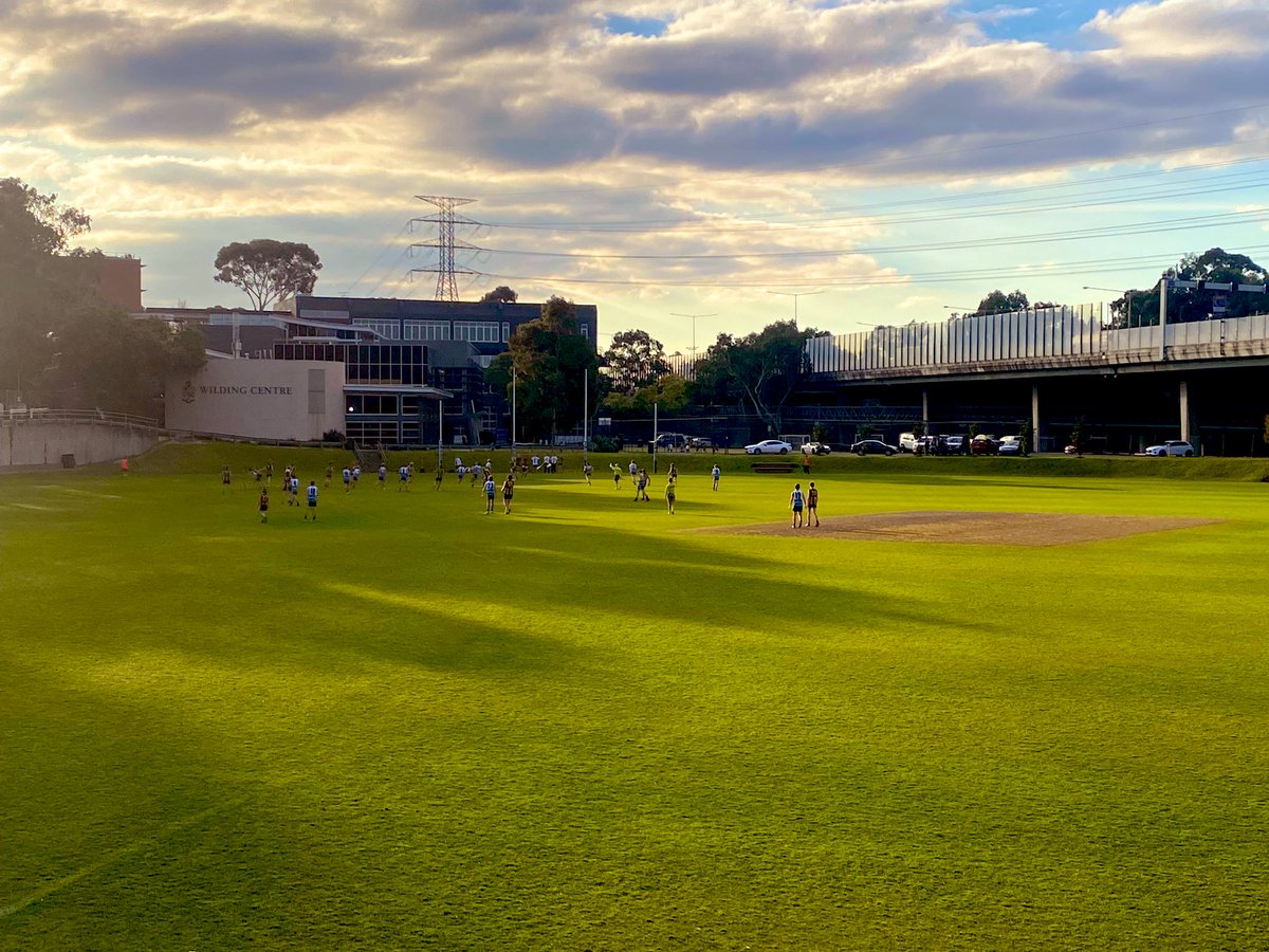 A beautiful evening for football on Oval 1 as our year 10s take on Emmanuel College from WA in a practice match.