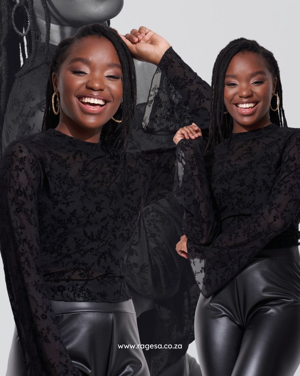RageFashionSA's tweet image. Add this lace number to your wardrobe rotation this season. 💫

Mesh Top:W3CLRGA71MEBLXS | R145.00

Shop Ladies Fashion  in store and online.

#RageSA #WinterTrends #MeshTop