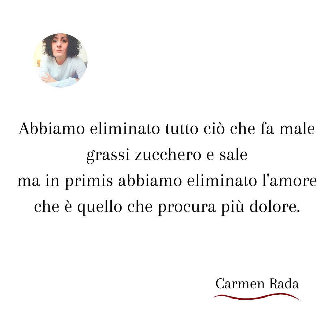CarmenRadaReal's tweet image. #eliminare #fàmale #grassi #zucchero #sale #amore #procurare #dolore #frasiitaliane #frasiinedite #scrittricefantasy #scrittriceitaliana