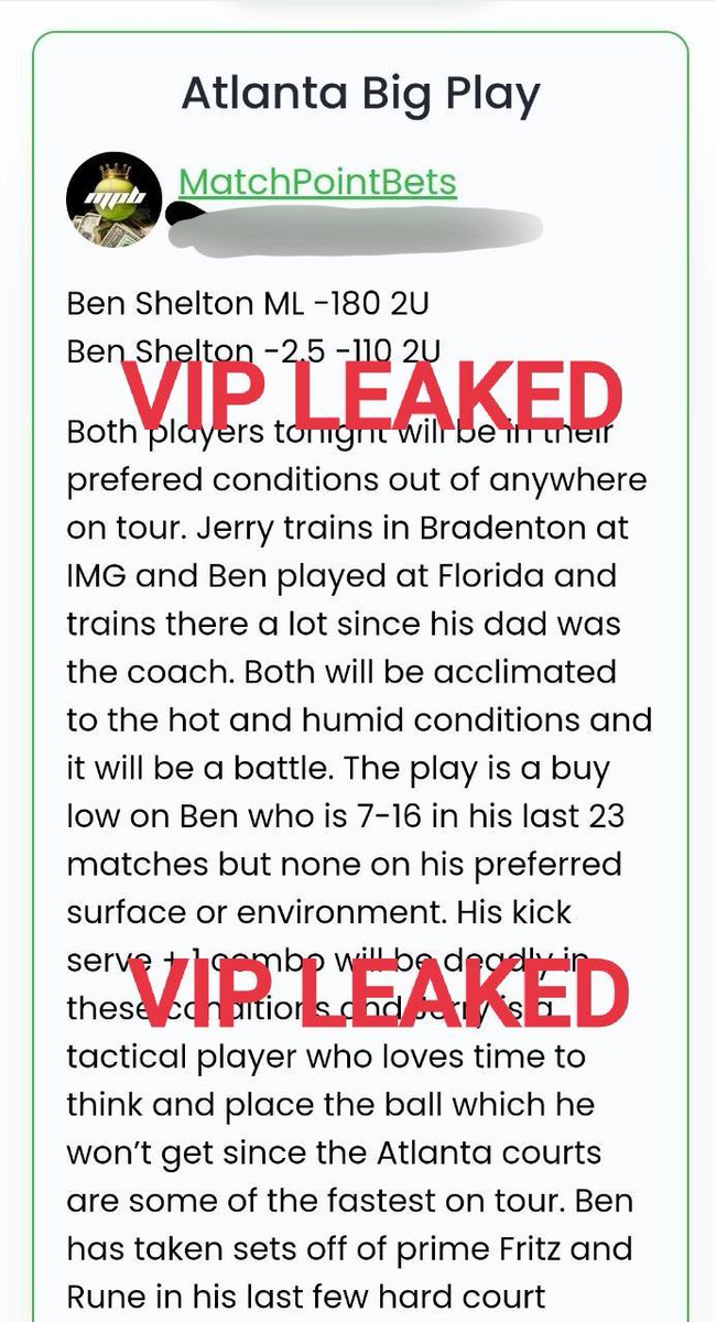 ItsCappersPicks's tweet image. #Matchpointbets