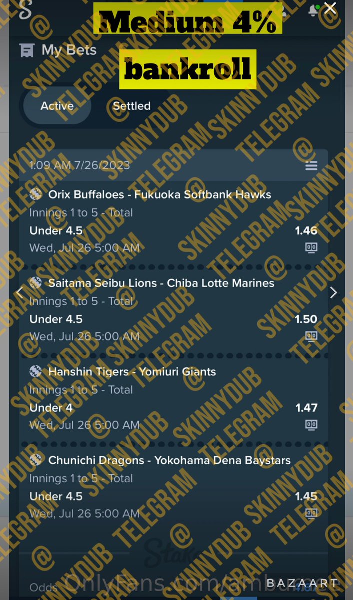 cheapSkinnyBets's tweet photo. Enjoy free Skinnybets Japan baseball 
#Skinnybets #Skinnybetsleak https://t.co/Y9fwxHCUL3