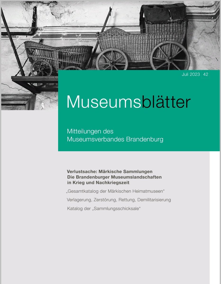 Die brandenburger Museumslandschaften in Krieg und Nachkriegszeit. Das neue Heft unserer Museumsblätter ist da. Hier geht's zum Download: museen-brandenburg.de/fileadmin/Muse…