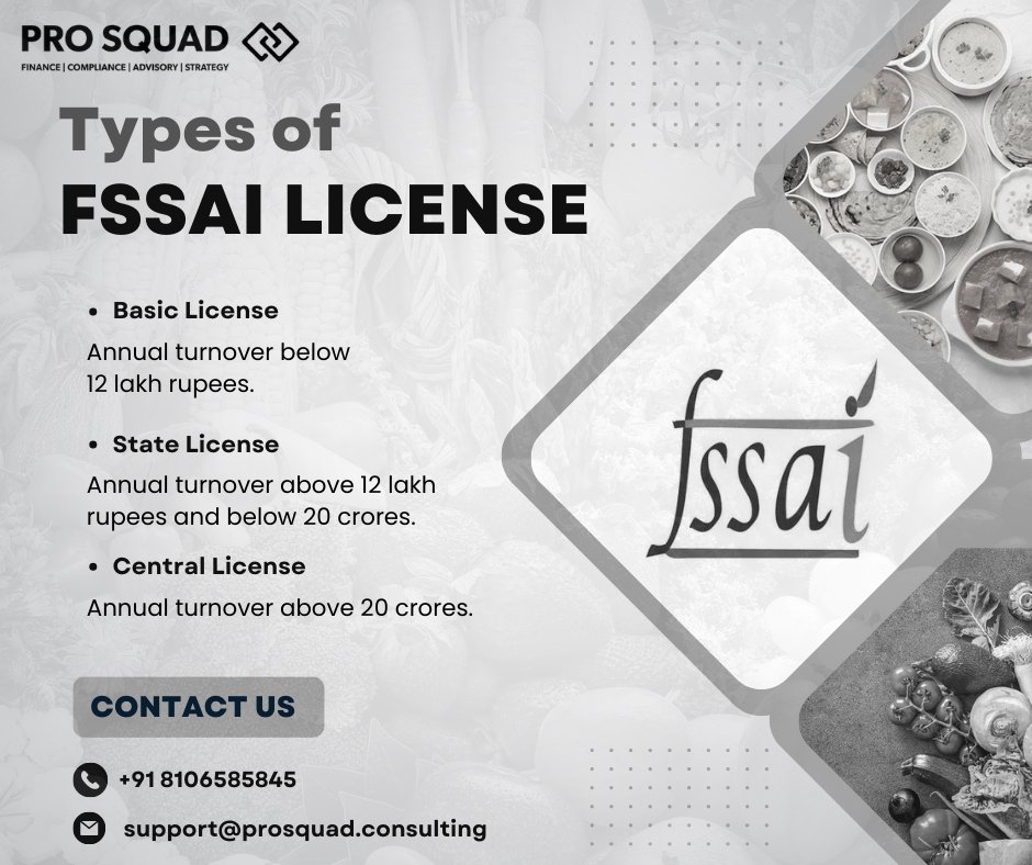 FSSAI is the primary body that is reponsible for maintaining and supervising foosd saftey and setting up regulations about food saftey across india .

#fssaiindia #fssaicertified #fssairegistrations   #prosquad #startupindia #consulting #prosquadconsulting