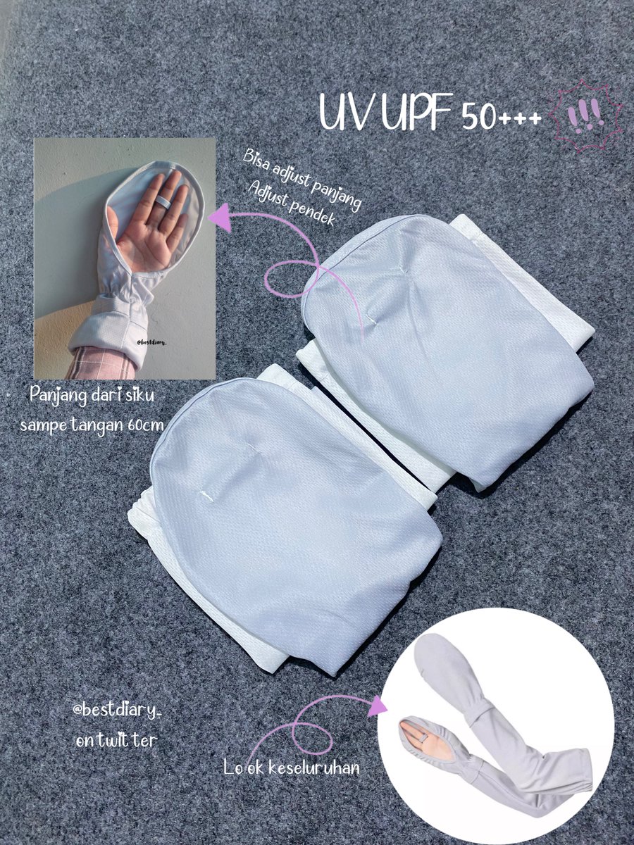Yang kemarin sold out sekarang restock lagi best seller 💕💕

Pada ngira sarung tangan haji ini tuh Sarung tangan anti panas UV UPF 50++ cocok banget buat yg suka berkendara biar gak belang. Bahan ice silk adem meskipun kena panasss. Wajib Punya!!! Awet bgt  spill⤵️