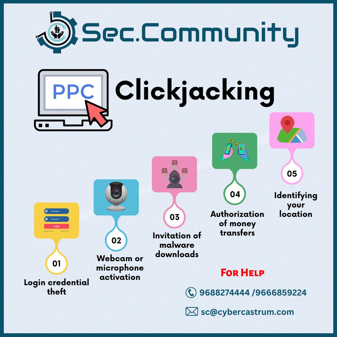 TheSecCommunity's tweet photo. Clickjacking
#clickjacking #cybercrimes #crimes #financialfraud #credentials #theft #malware #theseccommunity https://t.co/esM8lxcKVH