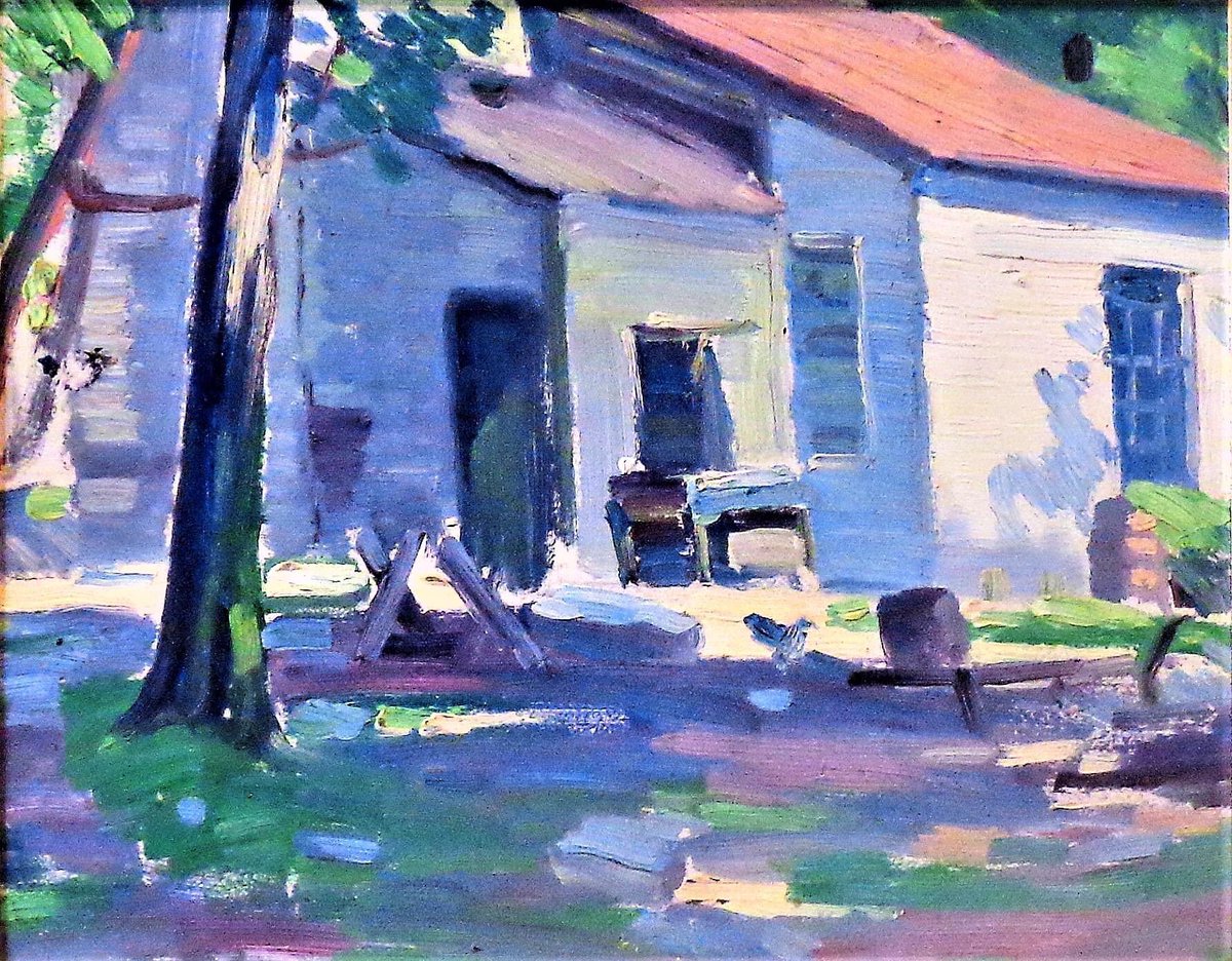 Vorige week heb ik in het Stedelijk <a href="/MuseumAlkmaar/">Stedelijk Museum Alkmaar</a> de #tentoonstelling over de #BergenseSchool bekeken. Op de foto’s zie je ‘Oever met bomen’ door #VanGogh, ‘Kanaal te #Veere’ door Jan #Toorop, ‘Landschap’ door Jan #Sluijters en ‘Boerderij in Bergen’ door Mommie #Schwarz.