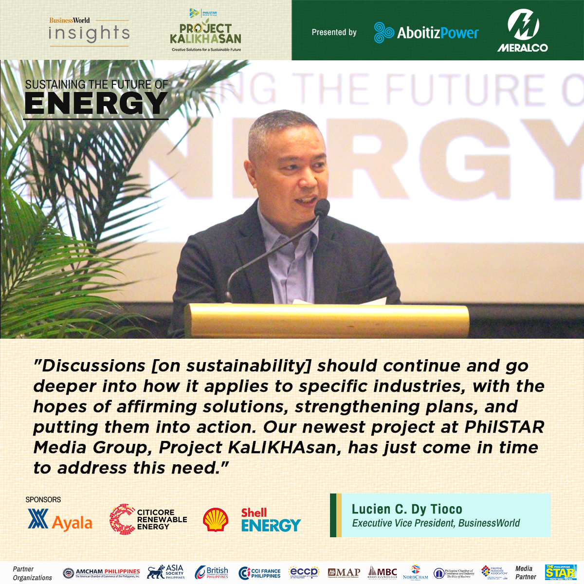 bworldph's tweet photo. BusinessWorld EVP Lucien C. Dy Tioco had this to say in his welcome remarks in today's #BusinessWorldInsights.
#ProjectKaLIKHAsan #PoweringEnergy #BWorldX https://t.co/kEeUCfxTO7