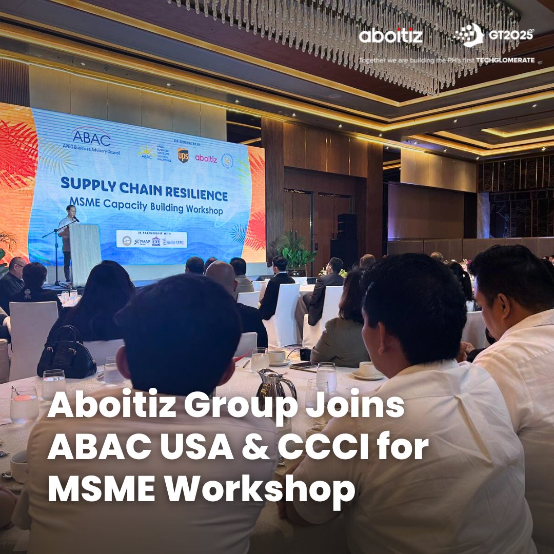 The Aboitiz Group supports ABAC USA and the Cebu Chamber of Commerce and Industry (CCCI) in hosting an MSME workshop to facilitate impactful discussions around overcoming supply chain disruptions and making them more resilient.