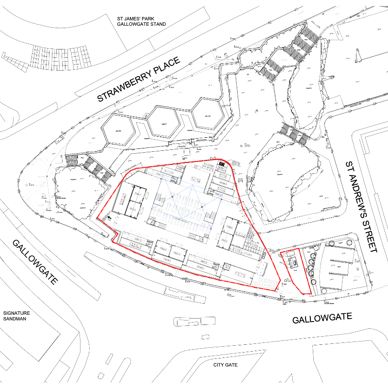 NUFC's tweet photo. 🙌 #NUFC have commenced the planning application process for a brand new fan zone at Strawberry Place in partnership with STACK and the club’s front-of-shirt partner, @Sela.