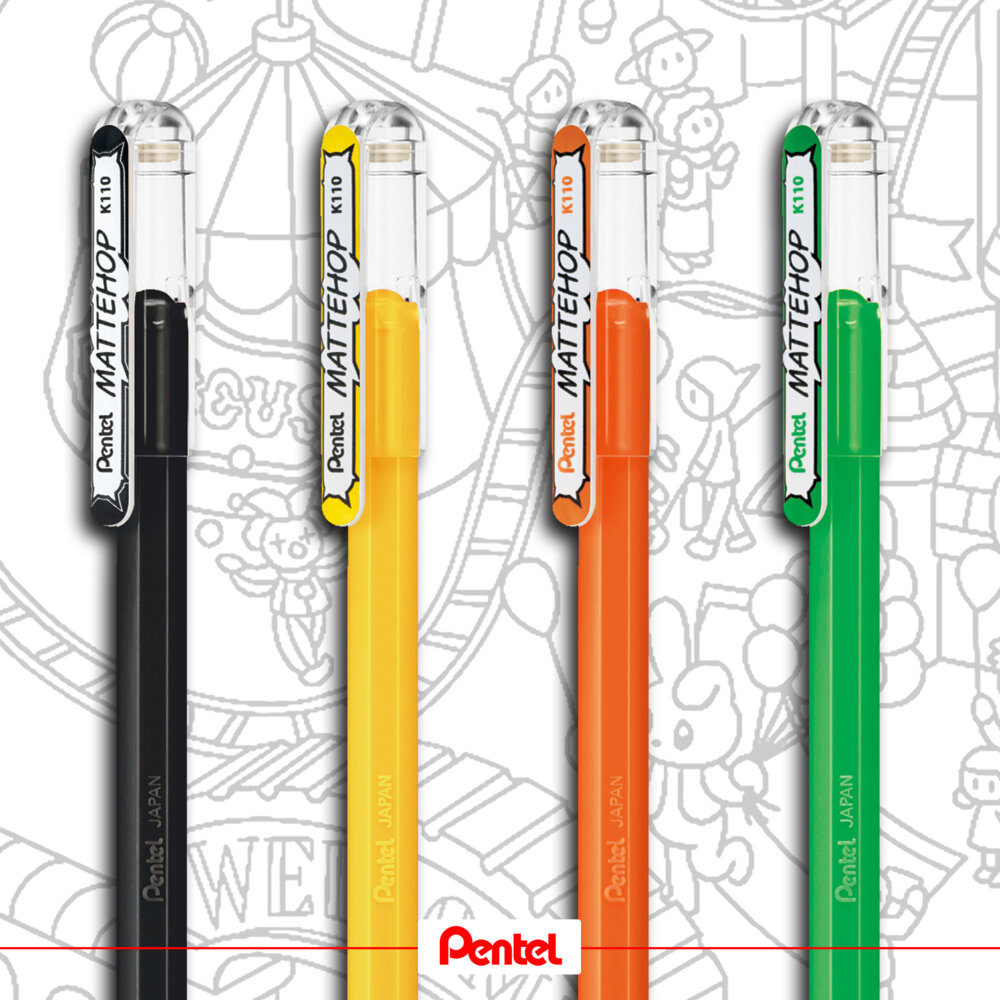 PentelUK's tweet photo. Unique to Pentel…Mattehop! It’s matte, plastic-look finish is like no other gel ink and gives maximum impact to your cartoons and illustrations.
https://t.co/BNQtlBdXvb

#FocusonColour #PentelUK #PentelArts #inspiration #colours #beautiful #summer #crafts #project #art https://t.co/wsJx7yQvSF