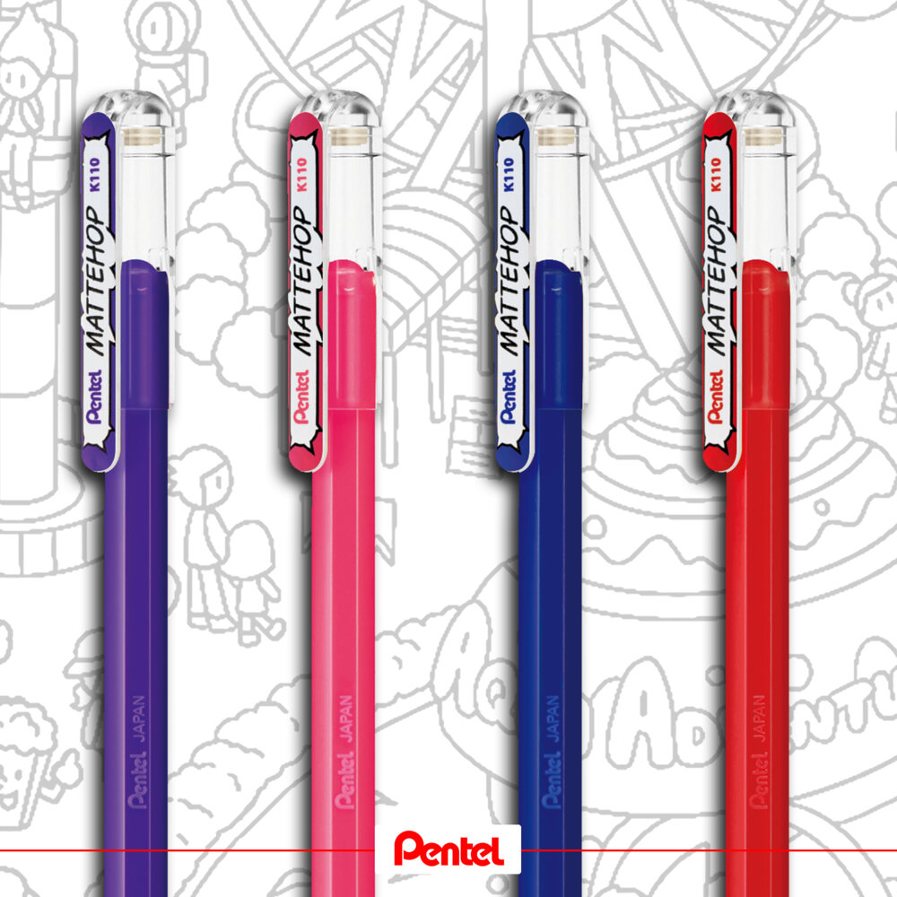 PentelUK's tweet photo. Unique to Pentel…Mattehop! It’s matte, plastic-look finish is like no other gel ink and gives maximum impact to your cartoons and illustrations.
https://t.co/BNQtlBdXvb

#FocusonColour #PentelUK #PentelArts #inspiration #colours #beautiful #summer #crafts #project #art https://t.co/wsJx7yQvSF