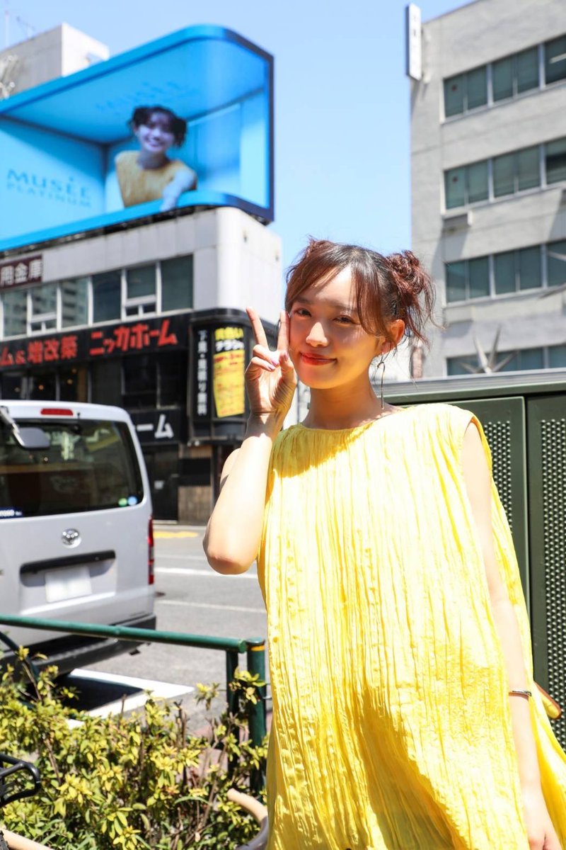 nonoka____Y's tweet photo. 昨日@MUSEE_PLATINUM さんの記者会見に出席してきました✨

こんなふうに、原宿の3Dパネルにて、会えるのでぜひ会いに来てくださいっ！

詳しくは特設ページ：https://t.co/uSyyxYv9C1 をチェックお願いします🌼🌼🌼 https://t.co/PtNqXPCpiA