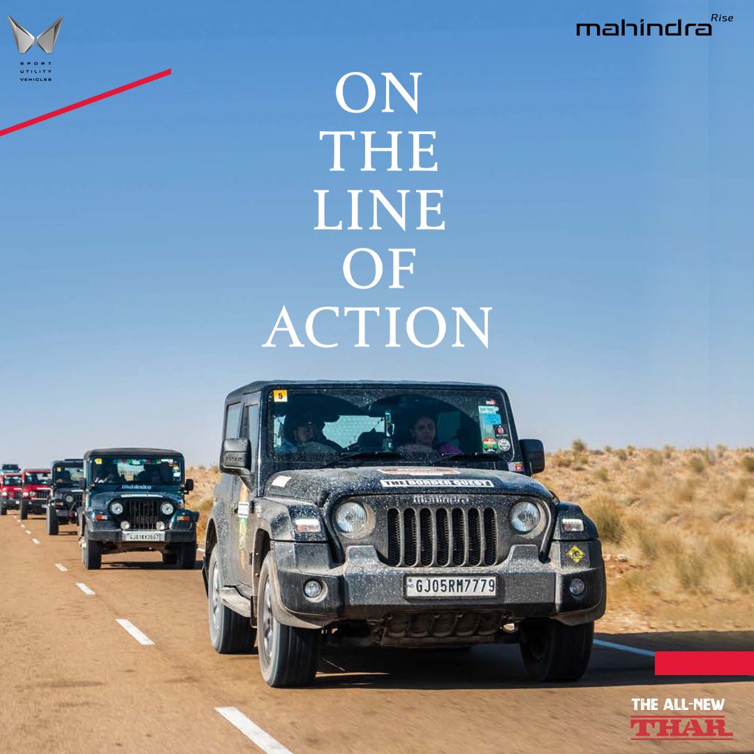 Mahindra_Thar's tweet photo. A brave convoy on a legendary route.
Read how the Thar Club of Gujarat embarked on a special trip at the Indian border.
Buy now : https://t.co/CBR5v1U9lz
#MahindraThar #Engage4x4 #Magazine #Read https://t.co/0v9A7LHkEH