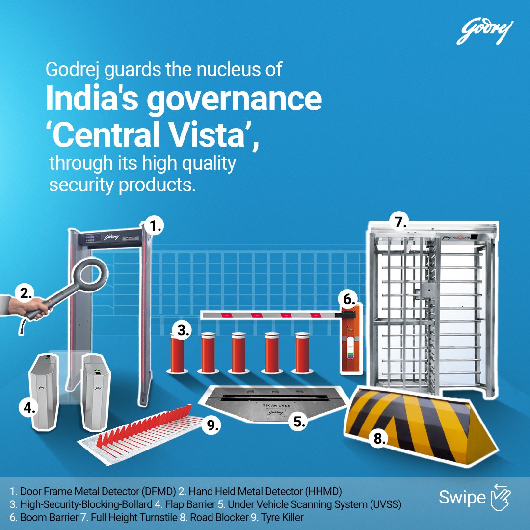 godrejsecure's tweet image. We're proud to secure the halls of power with our industry-leading solutions. #GodrejSecuritySolutions was honored to partner with Central Vista in order to integrate pioneering safety infrastructure. 🛡️💪

#TrustedSecurity #SecuringTheFuture #Security #PeaceOfMind