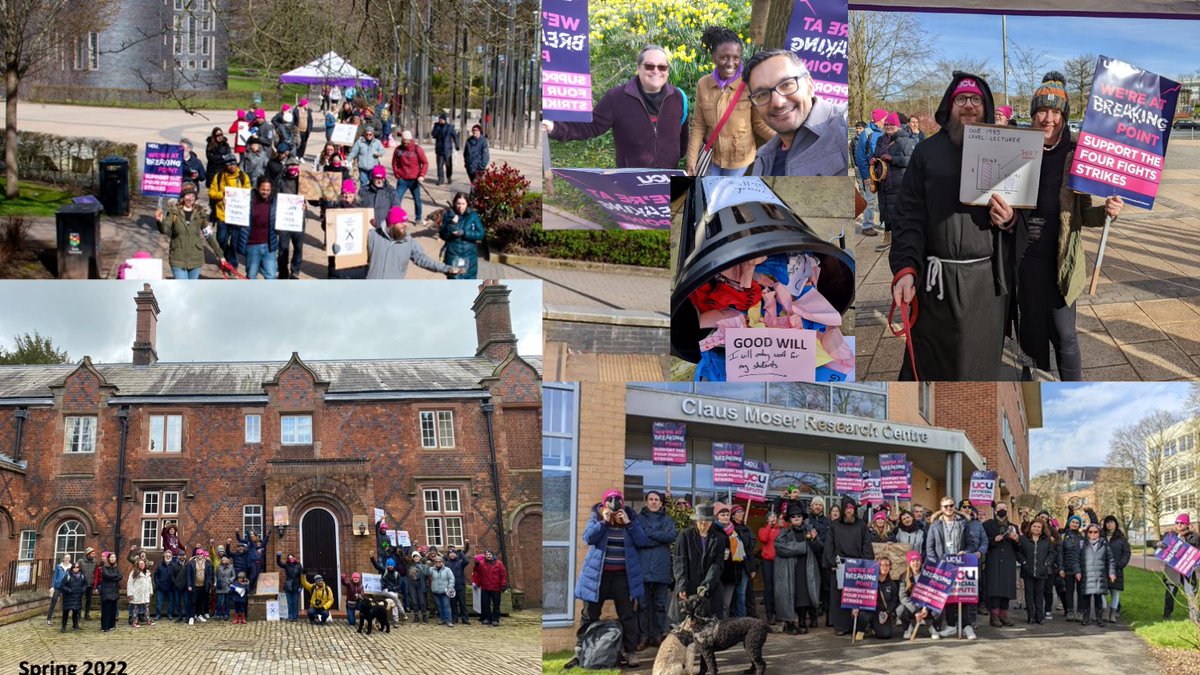 For <a href="/UCU/">UCU</a> day of action, we're sharing a retrospective of 5 years of industrial action. We never wanted it this way but unfortunately intransigent employers <a href="/KeeleUniversity/">Keele University 🐿️</a> &amp; their overpaid wonks in <a href="/UCEA1/">UCEA</a> and <a href="/UniversitiesUK/">Universities UK</a> made it like this. #StillHere #SettleTheDispute