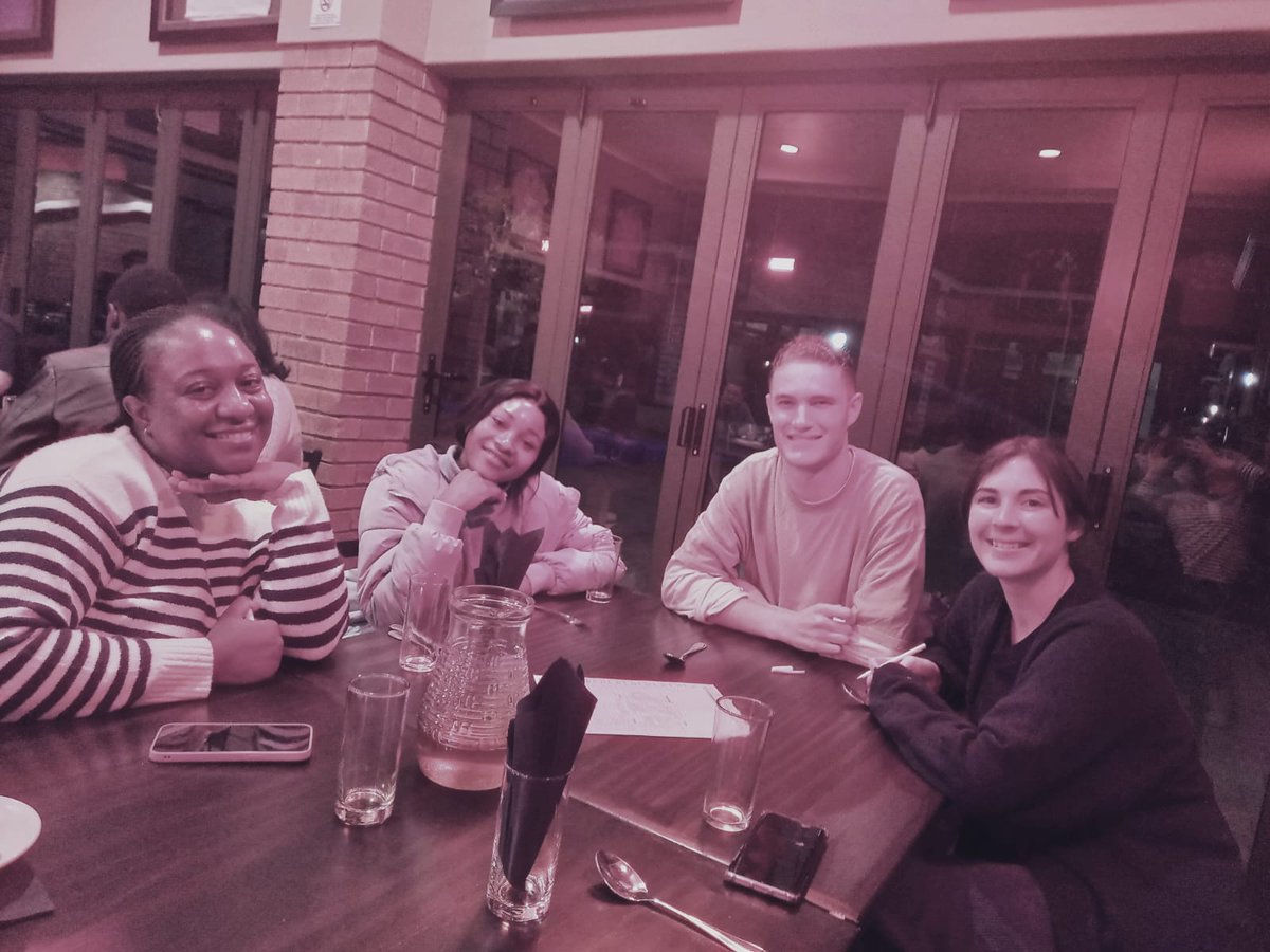 We had great fun at the pub quiz last night with Quiz Master <a href="/JaxxJustice/">Jaxx Justice</a> - it's always great to find time to unwind with some fun, healthy competition 😉
<a href="/JanelidzeZurab/">Zurab Janelidze</a> <a href="/ProvostKhay/">Lethu Kapueja</a> <a href="/DivaniaReddy/">Divania Reddy</a> 
#postgrad #postdoc #mathematics #Statistics #research #pubquiz