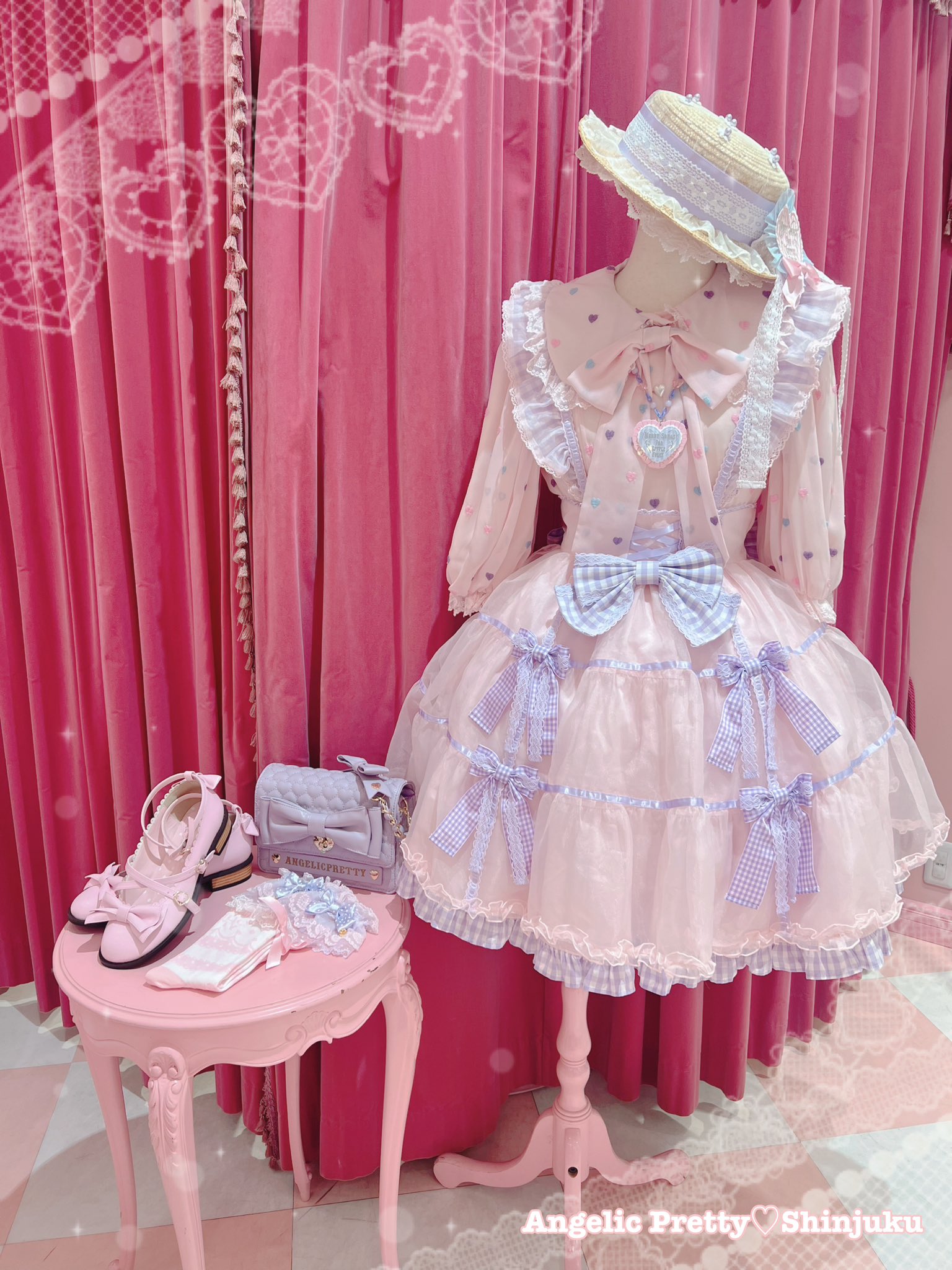 Angelic Pretty新宿店 on X: "  💜Puffギンガムスカート…¥33,880