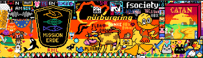 FunfoxHd's tweet photo. And because I was so stupid, I forgot that there was more nostalgic stuff later when the map was expanded, so there will be a second part.... There were too many nice things for one tweet <3 #rplace2023 #rplacede https://t.co/WCdhCpkEOF