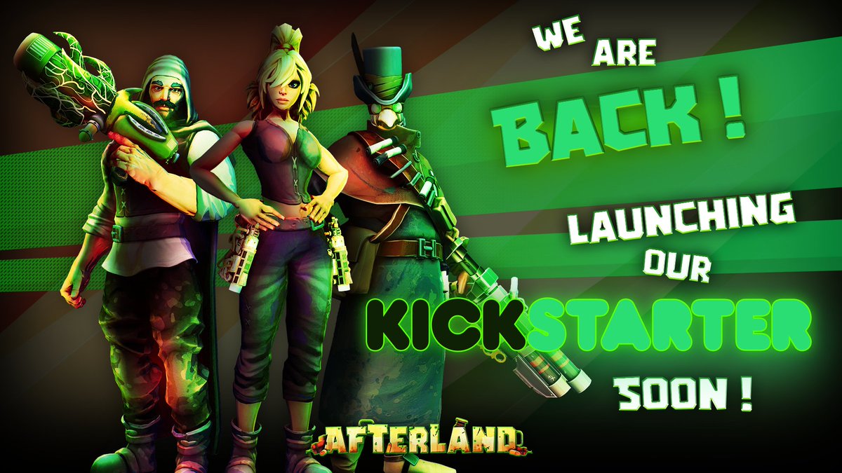 "🚀 We're back and we have big news! Our Kickstarter campaign for Afterland is launching soon. Stay tuned for more updates! Follow us and check out 
Our project on Kickstarter: kickstarter.com/projects/50566… 💥 

#Afterland #Kickstarter #ComingSoon"
