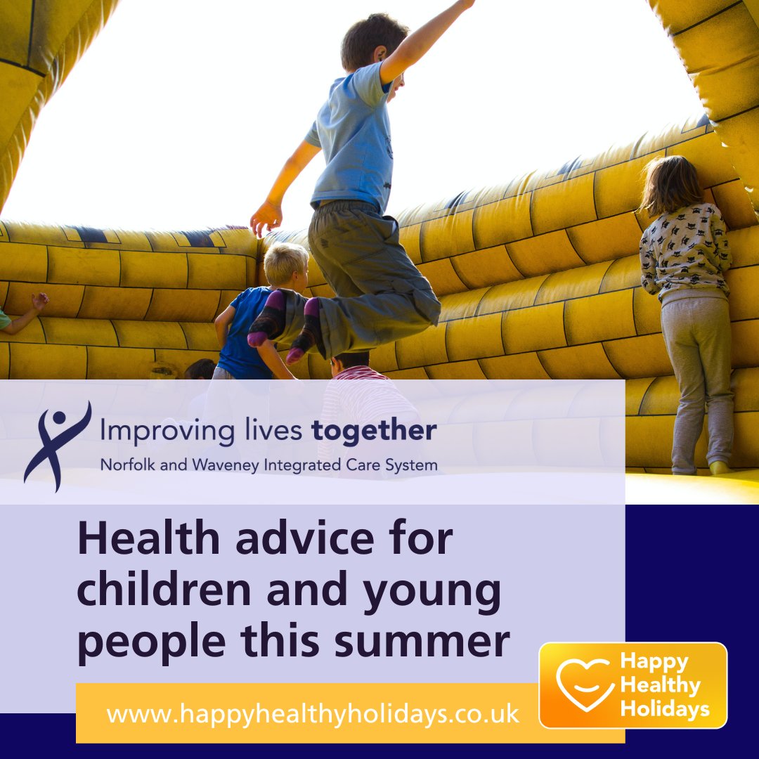 There are a few things to keep in mind while your littles ones spend more time in the sun this summer. 

Health advice for children and young people ➡️ happyhealthyholidays.co.uk