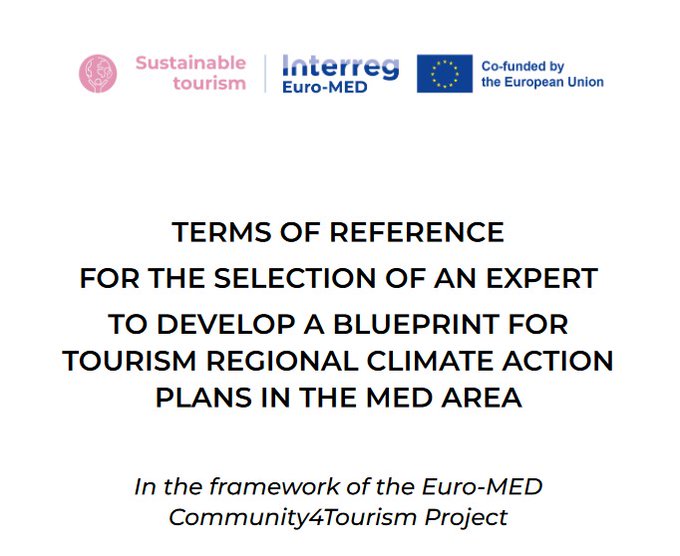Gov4Tourism's tweet photo. 📢CALL FOR TENDERS by @NECSTouR & @IMC_CPMR ⚠️
In the framework of the #SustainableTourism Mission we are looking for an expert to Develop a Blueprint 📘 for Tourism Regional Climate Action Plans ♻️in the #MEDarea
Apply here by the 2nd of August 👉https://t.co/KEldRnm6t7 https://t.co/Nu1hBHTdSu