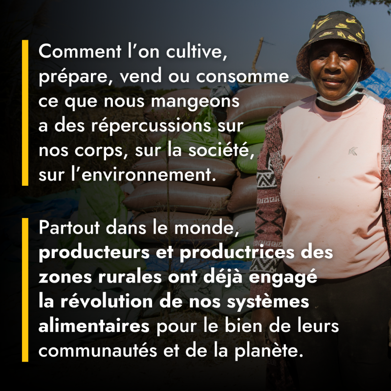 leFIDA's tweet photo. Partout dans le 🌍 petits producteurs et productrices des zones rurales s'emploient à révolutionner nos #SystèmesAlimentaires.

Pour le bien de notre santé, de la planète et des populations rurales les plus pauvres.

Il est temps de faire les choses autrement…
