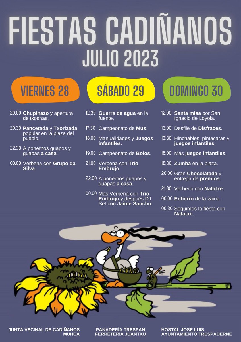 Cadinnanos's tweet photo. ¿Estáis listos? Fiestas de Cadiñanos 2023!! https://t.co/EyXJo0OBG4