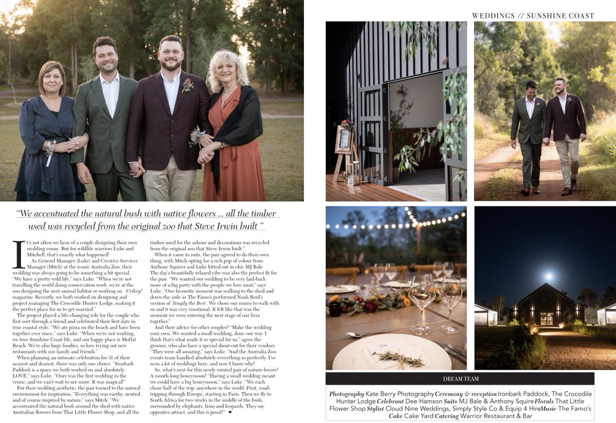 A wild, wild life indeed! 🥰 

thecrocodilehunterlodge.com.au/weddings