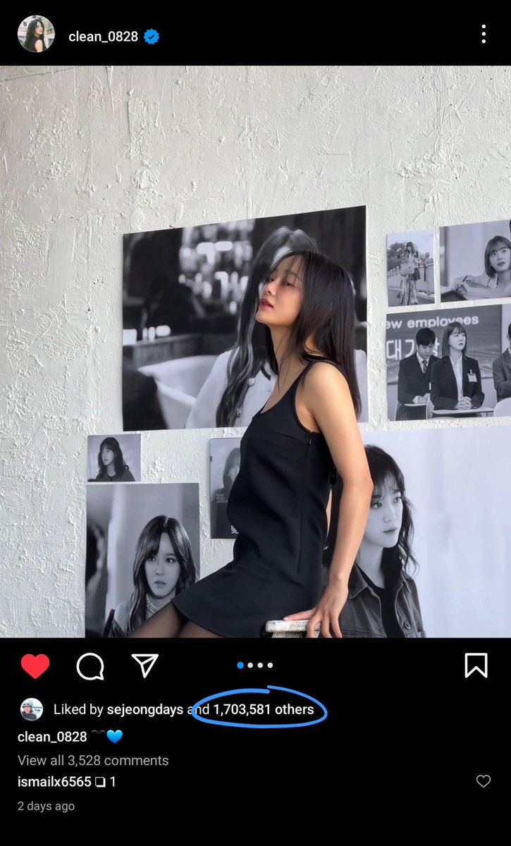 Happy 1m likes to Sejeong's Harper's BAZAAR post on IG!

This is now her 144th 1m+ liked-post on IG!
Check out her other recent posts also! 💫
🤍 instagram.com/p/CvE_f3ovNXo
🌧 instagram.com/p/CtNZFRIvelO

#김세정 #KIMSEJEONG
#세정 #SEJEONG
<a href="/0828_kimsejeong/">김세정 KIM SEJEONG</a>