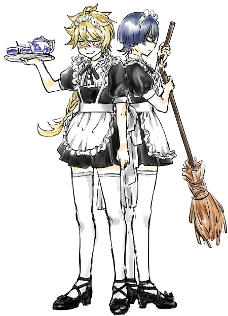 メイド服の空と放(お題) 