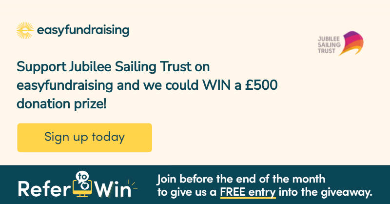 Please support Jubilee Sailing Trust on <a href="/easyuk/">easyfundraising</a>, you'll raise FREE donations for them with your everyday shopping. Plus, register before the end of the month and they could win an extra £500 donation! Sign up now: join.easyfundraising.org.uk/jst/gc68u3/sr/…