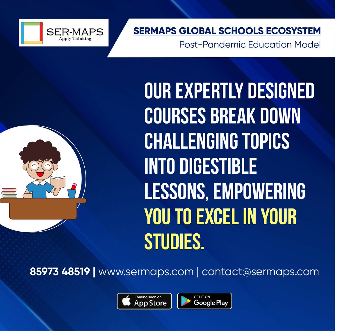Our expertly designed courses break down challenging topics into digestible lessons, empowering you to excel in your studies.🤩

Website - Sermaps.com

#globalschoolsecosystem
#sermaps #edtech #edtecheducation #cbse #icse #sermapseducationsystem #educationforkids