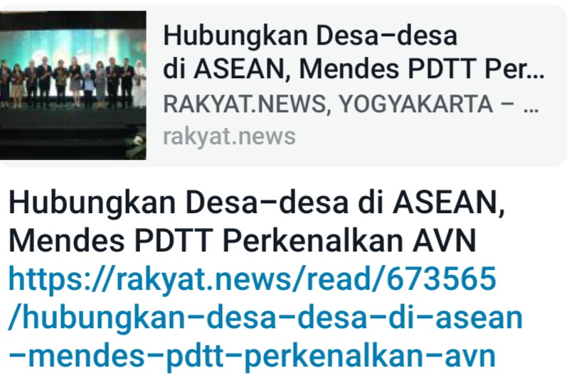 JokoSubagio69's tweet photo. *#AseanVillageNetwork*
@jokowi 
@halimiskandarnu
@Kemendespdtt
@malik_haramain
@imansyukri
@taufikmadjid71
@yusradaridesa 
@azzameldzikrie 
@tppkemendesa https://t.co/mX4Xdg0bQX