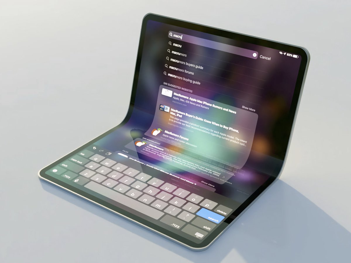 theapplehub's tweet photo. Apple is reportedly considering releasing a foldable iPad in the future 

Would you buy a foldable iPad?

Source: DigiTimes 
Concept: @MacRumors https://t.co/4noXqg1gyJ