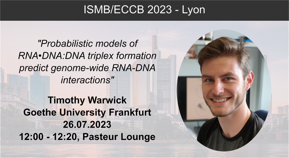 Tim Warwick (@tim_warwick) on Twitter photo For anybody at #ISMBECCB2023 interested in mechanisms of regulatory #RNA, Iāll be giving a talk on our recently published method on prediction of RNA-DNA interactions at 12:20 TODAY in the iRNA session! <a href="/BrandesLab/">Institute for Cardiovascular Physiology</a> <a href="/TheMarcelSchulz/">Marcel Schulz - @marcelschulz@genomic.social</a> <a href="/trr267/">Non-coding RNA in the cardiovascular system</a> <a href="/CPI_ExStra/">CPI</a> For anybody at #ISMBECCB2023 interested in mechanisms of regulatory #RNA, Iāll be giving a talk on our recently published method on prediction of RNA-DNA interactions at 12:20 TODAY in the iRNA session! <a href="/BrandesLab/">Institute for Cardiovascular Physiology</a> <a href="/TheMarcelSchulz/">Marcel Schulz - @marcelschulz@genomic.social</a> <a href="/trr267/">Non-coding RNA in the cardiovascular system</a> <a href="/CPI_ExStra/">CPI</a>