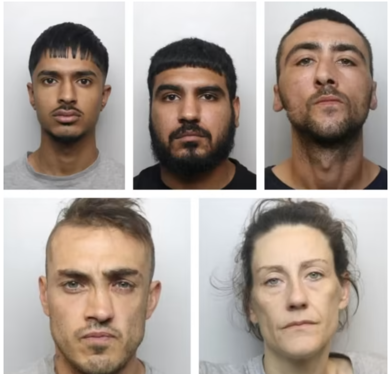 Adam Clapham, 31, was accused by a drugs gang of stealing £300. He was tied to a chair, hit with a hammer, &amp; a machete with boiling water poured over him in Rotherham. The following have been jailed for life.

Arbab Yusuf- 39 years
Muhammad Ashraf- 28
Kieron Millar- 30
Robert