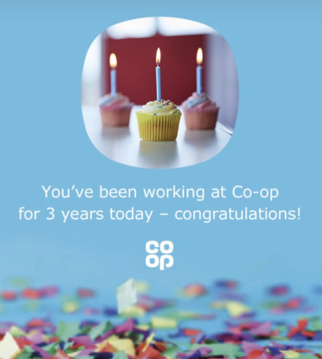 Happy 3 year work anniversary to Karen ctm from Seahouses who is also member pioneer  from all the team Lisa,Andrew, Dianne,Mathew,Mark,Stu,Carol,Tammy,Ian,Ethan,Graham,Iain,Hazel,Heather,Jackie,Jen, Graeme,Joanne,Josie,Kim,Louis and Victoria 🎉🤗🥳 #coopradio 🥳🎉🤗💥💥💥💥