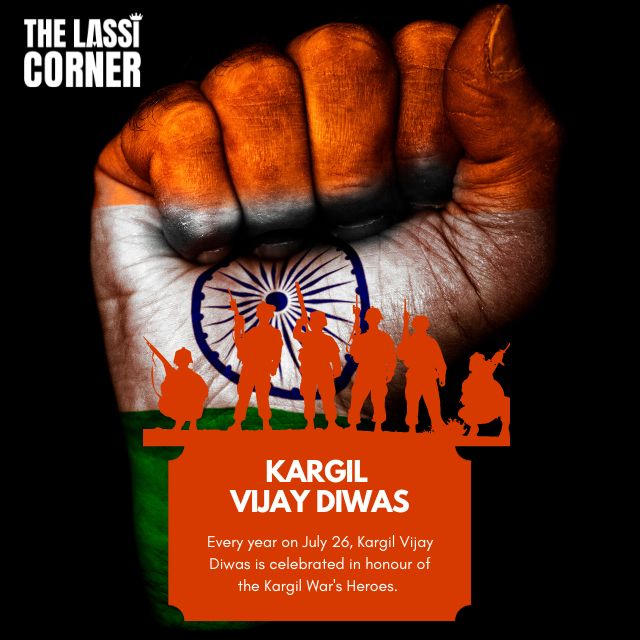 Let's raise our glasses in tribute to the Bravehearts who secured our nation's borders during  #KargilWar Their bravery will always inspire us! 🇮🇳 #KargilDiwas2023 #TheLassiCorner #IndiaMourns #KargilVijayDiwas #kargilvijaydivas #कारगिलविजय #कारगिलविजयदिवस #IndianArmy #भारतीयसेना