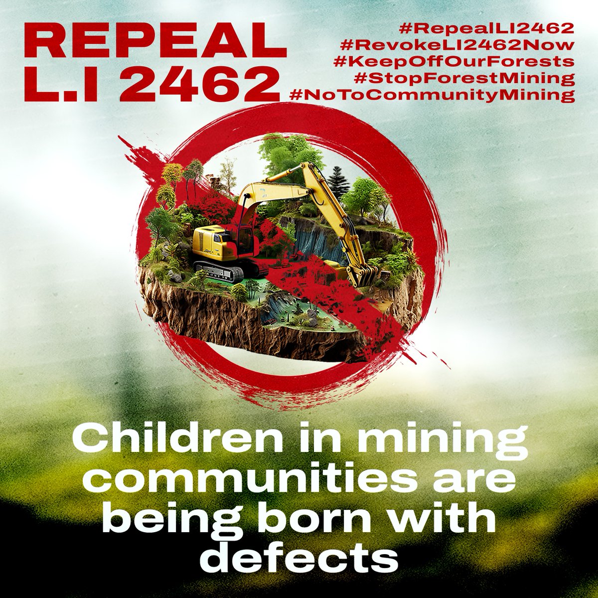 gyemgh's tweet photo. According to Professor Paul Poku Sampene Ossei, children born in areas affected by illegal mining experience cognitive impairment and deformities due to heavy metal poisoning caused by galamsey operators.
Are you joining the action tomorrow?
#RevokeLI2462 #NoToCommunityMining https://t.co/NdzrviVMrB