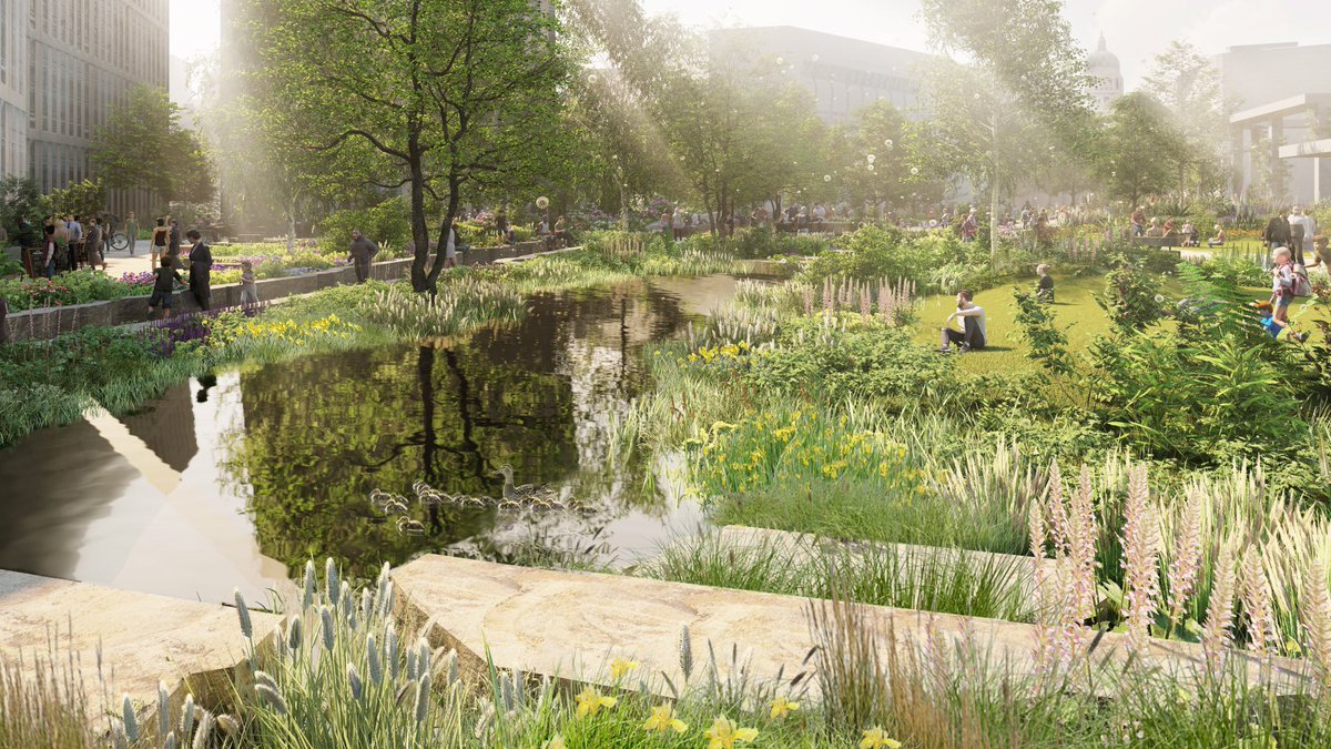 New images released of the plans for Nottingham’s Broad Marsh, with work due to start later this year

“Putting the marsh back in to Broad Marsh” the City Council says