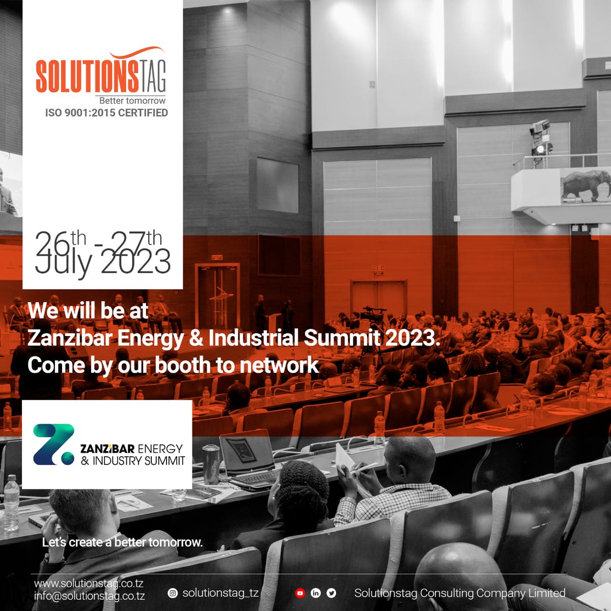 SolutionstagL's tweet photo. We are at Zanzibar Energy &amp; Industrial Summit 2023.
Come by our booth to network https://t.co/iRPLk6NYWX