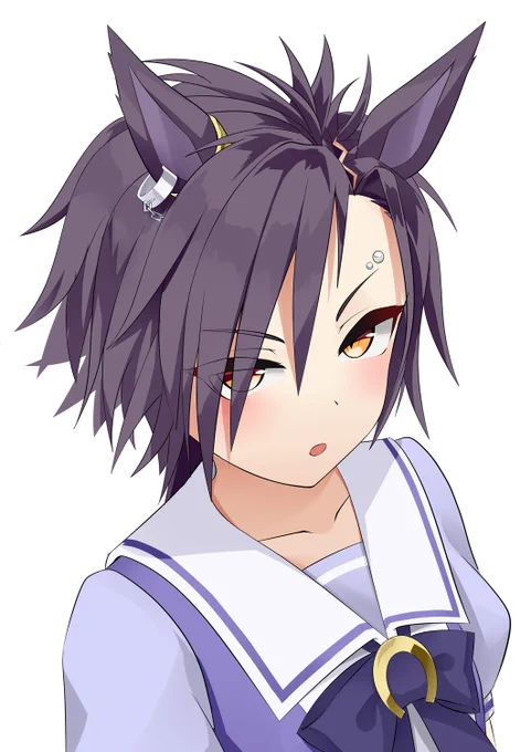 毎日ガチャ94 「いいか、最終コーナーのここで必ず前に出ろ。そうすりゃまず負けねぇから・・・っておい、聞いてんのか?」 #ウマ娘 #エアシャカール