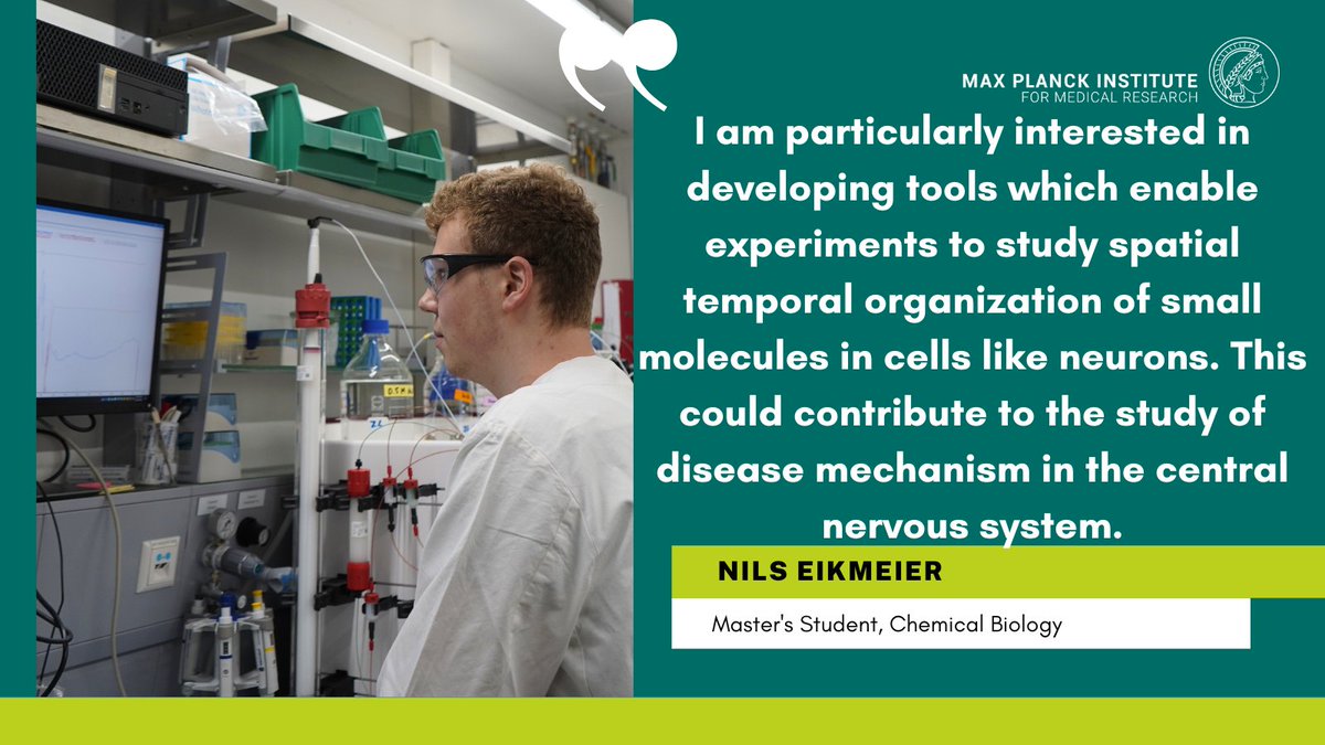 ✨Today we shine our #MPIMRSpotlight on Nils Eikmeier.🌠 Nils is doing an internship at our institute in the Department for Chemical Biology.🥽😎 If you want to know what he values most, read on.