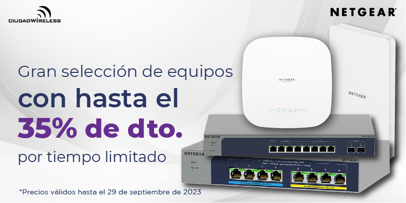 ¿Sabes cuáles son los equipos <a href="/NETGEAR_Iberia/">NETGEAR</a> que tienen precios especiales este verano? 🔗 n9.cl/urgcl

📲 Te ayudamos a elegir los modelos que mejor se ajusten a tus proyectos: info@ciudadwireless.com

#Netgear #descuentos #descuento #promo