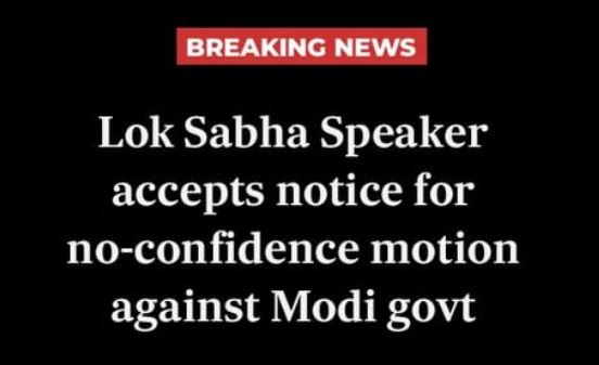 _FranklyFinance's tweet photo. #LokSabha Speaker Om Birla accepted Opposition Indian National Developmental Inclusive Alliance's notice for a #NoConfidenceMotion against PM Modi’s government

#Modi #BJP #BreakingNews https://t.co/0kko4BDu5A